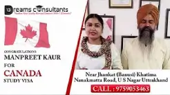 Harmandeep Kaur proudly displaying her approved Australia study visa with 13 Dreams Consultants in Khatima, Uttarakhand