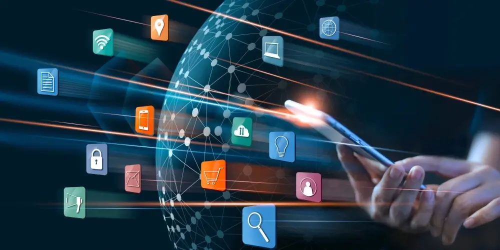 Digital network representing online education and overseas counselling services by study abroad consultants in Bareilly